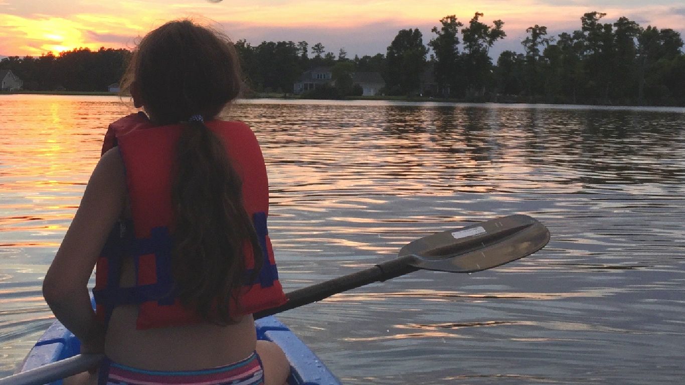 Native Girl Kayaking